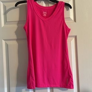 Neon pink workout tank